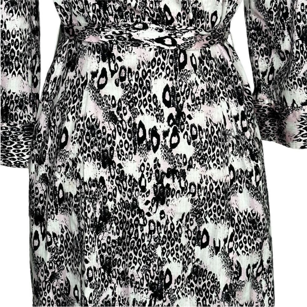 St. John Sport Pink and Black Leopard Print Shirt Dress| Size M - Picture 3 of 9
